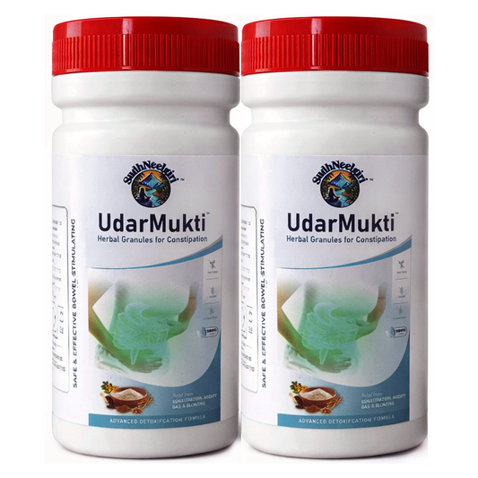 UdarMukti Ayurvedic Constipation Relief Powder  | Isabgol Bhusi & 19 Herbs for Kabz, Gas & Acidity | Natural Pet Safa Churna