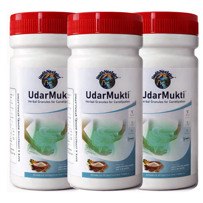 UdarMukti Ayurvedic Constipation Relief Powder  | Isabgol Bhusi & 19 Herbs for Kabz, Gas & Acidity | Natural Pet Safa Churna