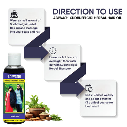 Adivasi Premium SudhNeelgiri Herbal Hair Oil